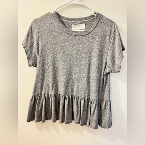 The great peplum top heather grey